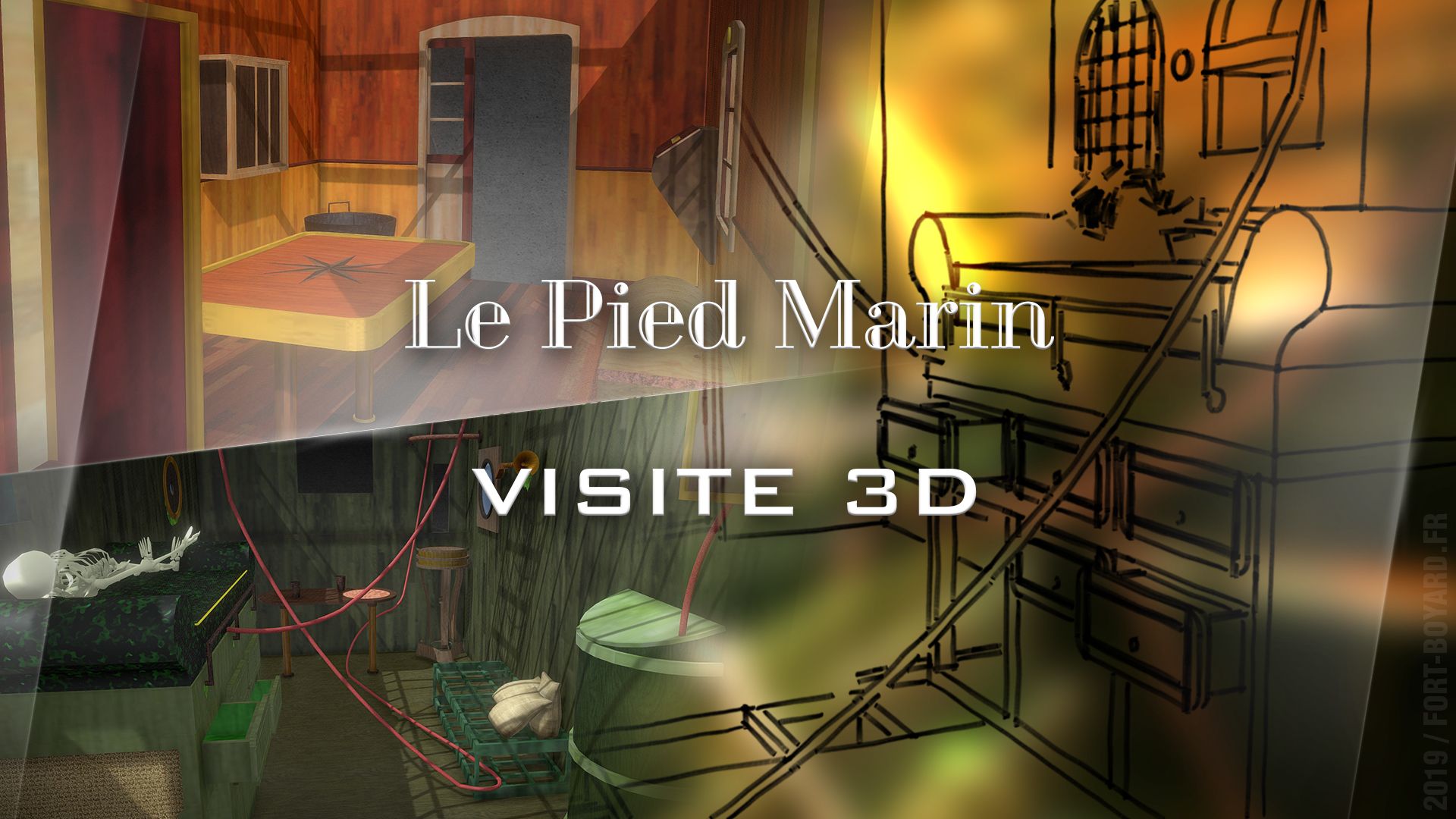MAJ Visitez les différents décors du Pied-Marin en 3D