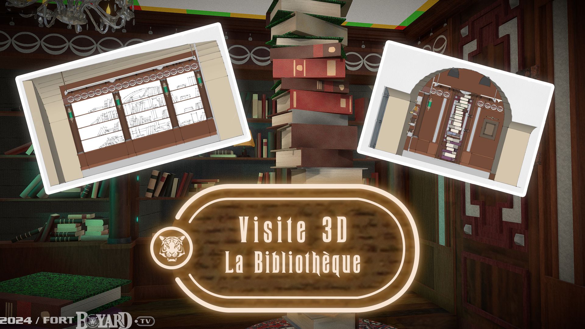 Visitez le décor de l'ancienne épreuve de la Bibliothèque en 3D