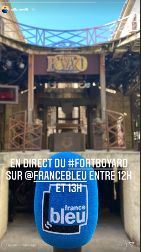Willy à la radio en direct du fort