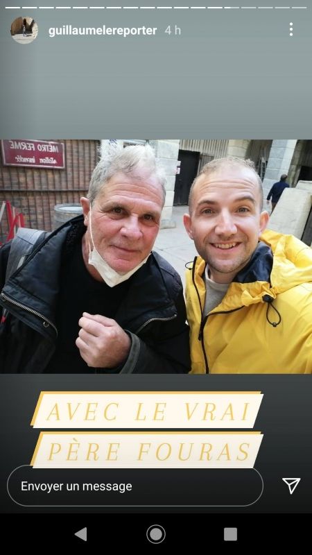 Yann le Gac (le Père Fouras) en compagnie d'un journaliste.
