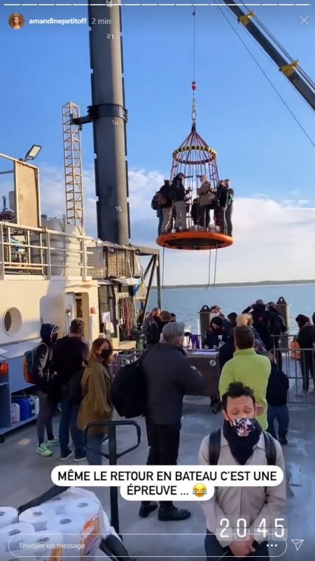 Fin de tournage, retour à terre