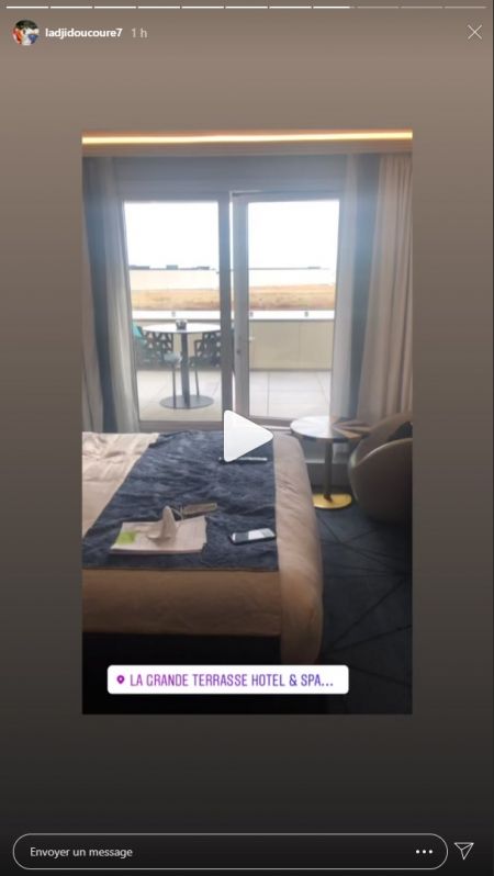Ladji Doucouré est arrivé à l'hôtel