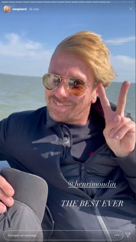 Delphine Wespiser, Cyril féraud et Henri Mondin (directeur de production) s'offrent une virée en mer