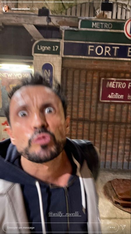 Willy Rovelli devant le Métro Inondé