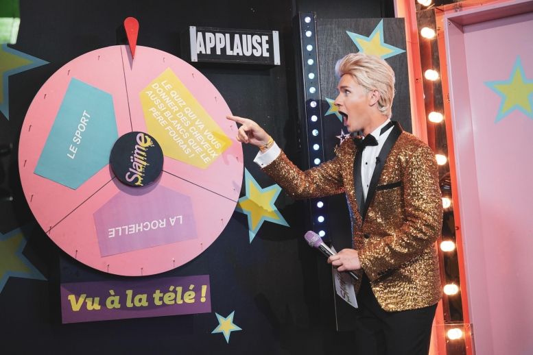 Cyril Gossbo sur le tournage de "Slaïme Kids" pour la plateforme Okoo
