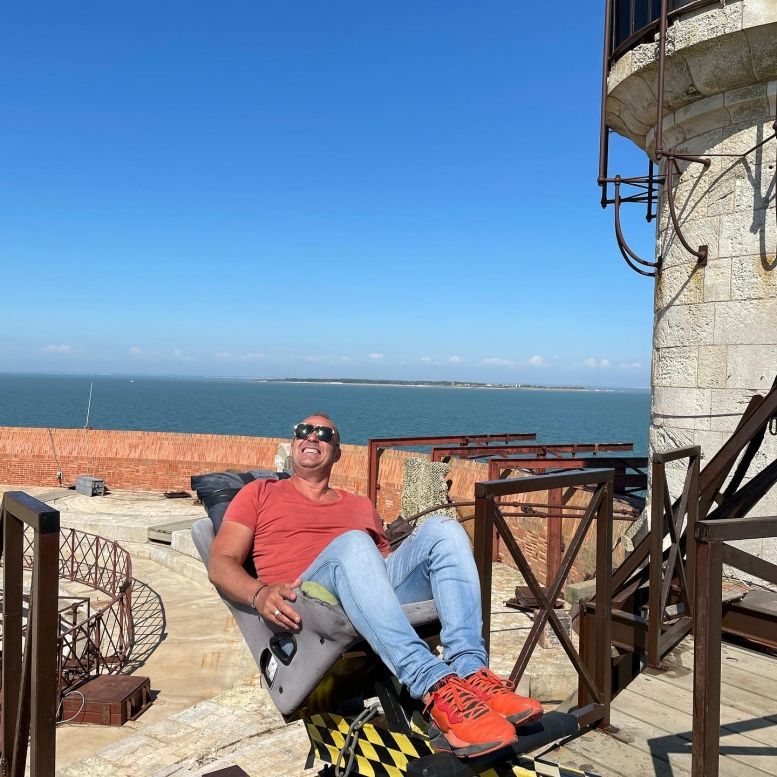 Roger Erhart en visite sur le fort