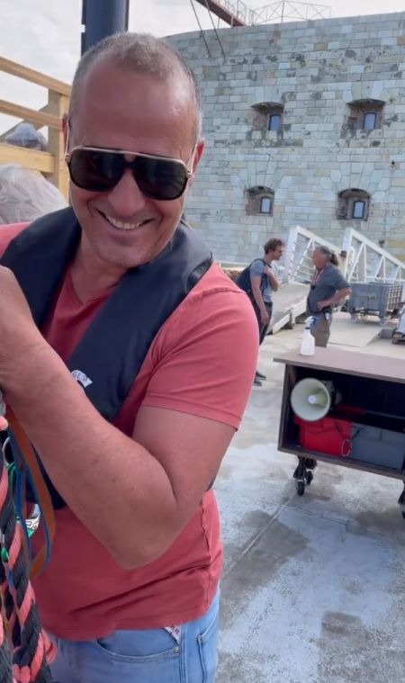 Roger Erhart en visite sur le fort