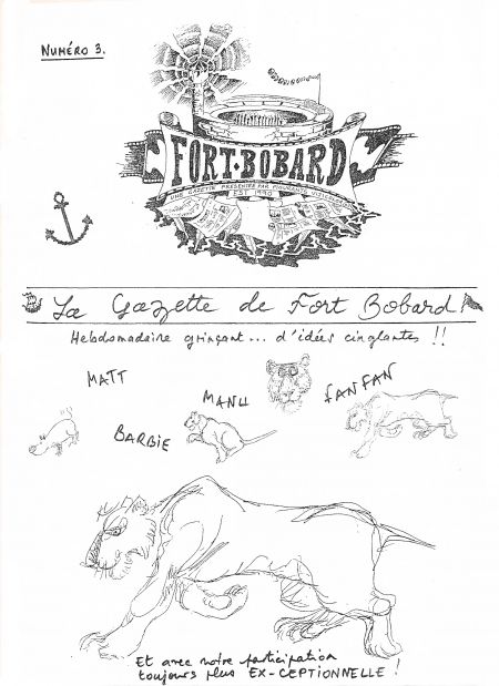 La couverture du 3e numéro du Fort Bobard