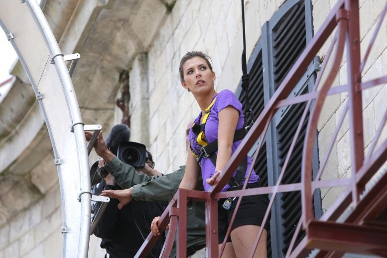 Camille Cerf se préparant pour la Cerce