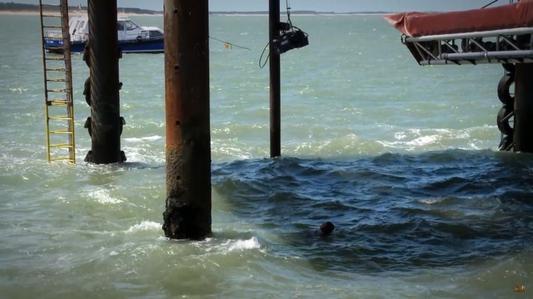 La plateforme extérieure et sa passerelle en 2012