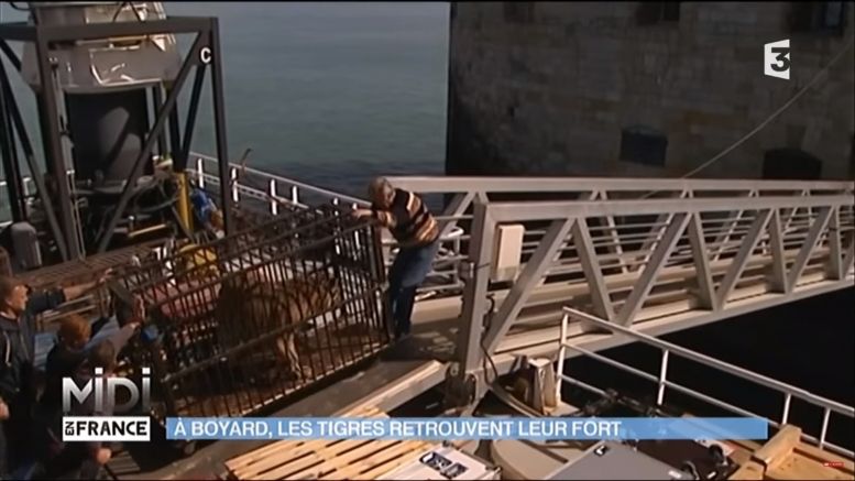 La plateforme extérieure et sa passerelle en 2017