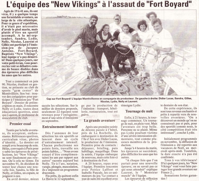Article du Liberté Dimanche du 20 décembre 1992