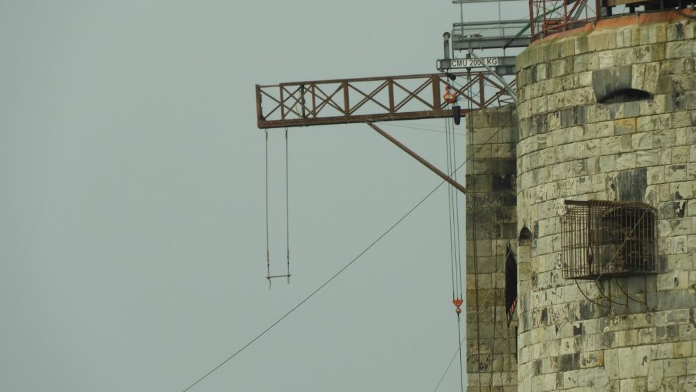 Tour du Fort Boyard pendant la préparation.