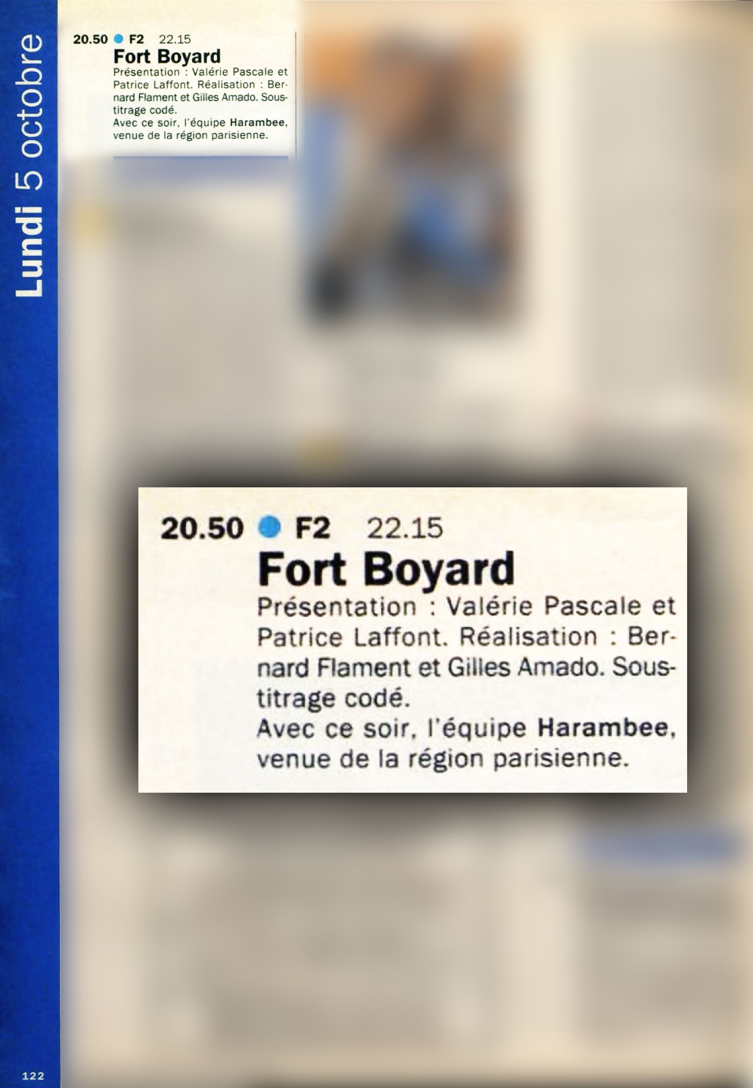 Les Harambee sont diffusés la semaine précédente, pour cette soirée les Ploufs seront à l'écran.