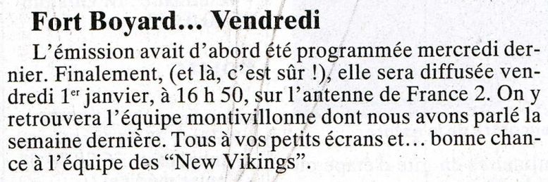 Brève du Liberté Dimanche du 27 décembre 1992