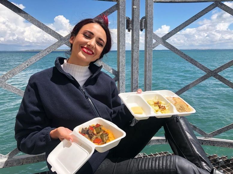 Delphine Wespiser nous a partagé une photo de son plateau repas