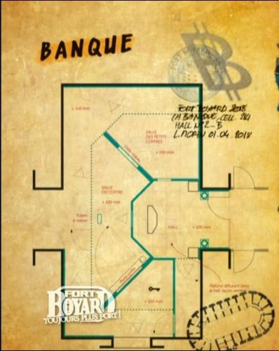 Schéma d'implantation de l'épreuve de la Banque