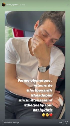 Les candidats dans le train du retour