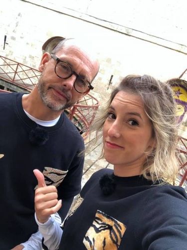 Léa François sur le tournage de Fort Boyard