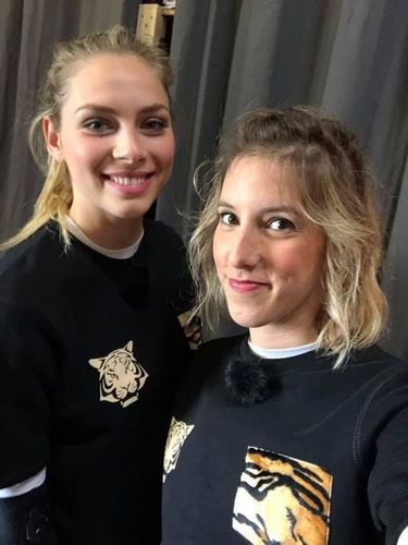 Léa François sur le tournage de Fort Boyard