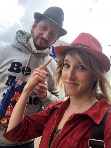 Léa François sur le tournage de Fort Boyard