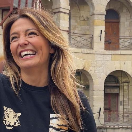 Carinne Teyssandier sur le tournage de Fort Boyard