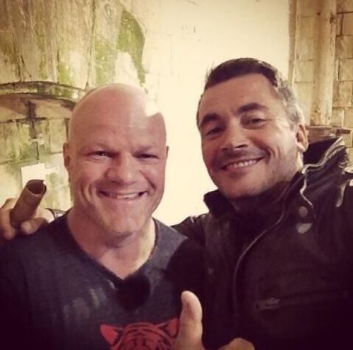 Tournage émission 7. Avec l\'immense chef Philippe ETCHEBEST que j\'admire énormément. #fortboyard 2013 #immensetalent