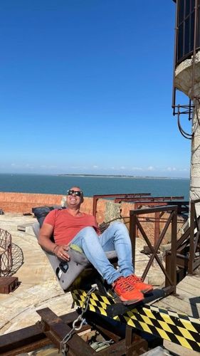 Roger Erhart en visite sur le fort