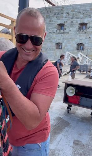 Roger Erhart en visite sur le fort