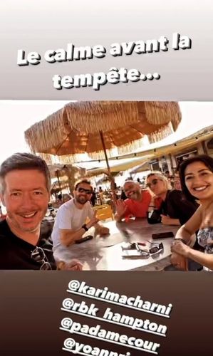 Repas en équipe avant le tournage