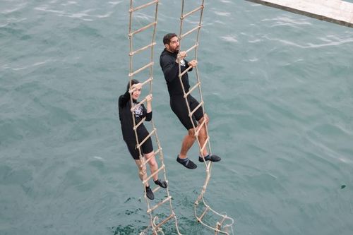 Nicolas Karabatic et Catherine Davydzenka sur la Balance