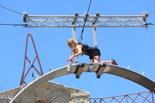 Victoria Monfort en haut de la Cerce