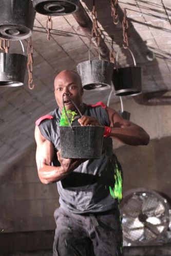 Sylvain Wiltord dans l\'épreuve du Tapis roulant