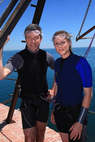 Didier et Vanessa prêts pour le duel de la Tyrolienne