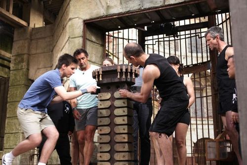 L\'équipe 1 et les Vétérans à l\'ouverture de la colonne à indices