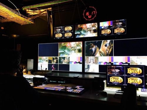 Premières simulations des nouvelles épreuves vues de la régie HD.