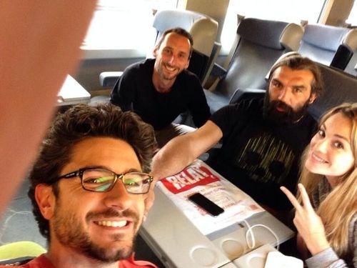 Arnaud Cosson, Sébastien Chabal, Joy Esther et Vérino sur la route pour Fort Boyard