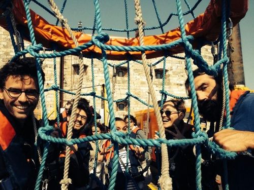 Retour de Fort-boyard...une belle prise dans ce filet !