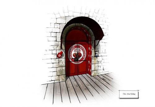 Croquis de la porte de la Ketchuperie