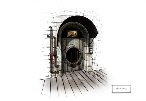 Croquis de la porte du Tri séléctif