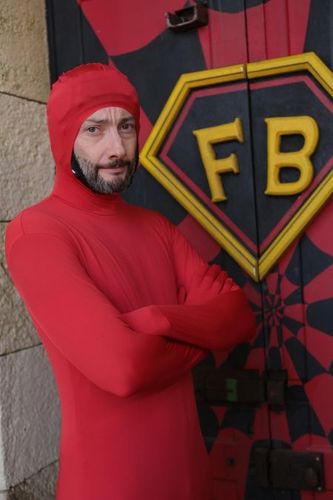 Vincent Desagnat en tenue pour l'épreuve de l'Araignée