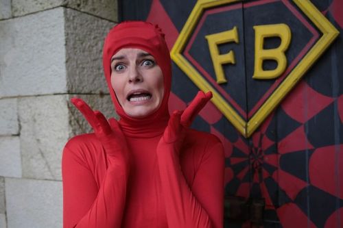 Fauve Hautot se prépare pour l'épreuve de l'Araignée