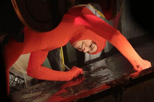 Fauve Hautot dans l'épreuve de l'Araignée