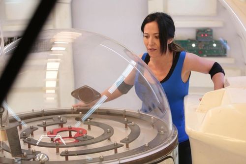 Fabienne Carat dans le vaisseau spatial
