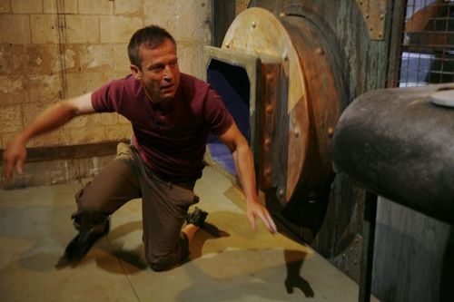 Laurent Bignolas dans l'épreuve du Tord boyaux