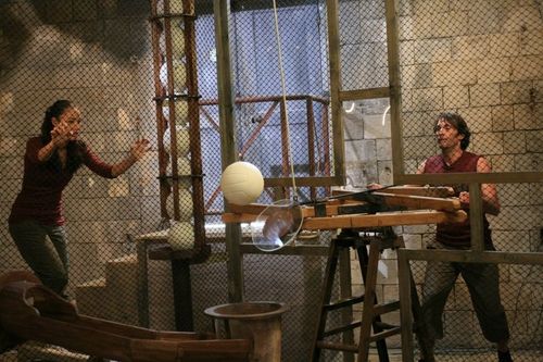 Arnaud Gidoin et Anne-Laure Girbal dans l'épreuve de la Cible
