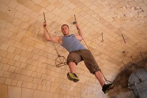 Nicolas Gob dans l'épreuve des Etriers suspendus
