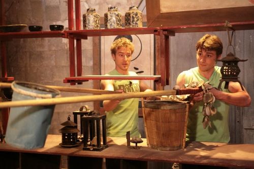 Fabian Bourzat et Brian Joubert dans l'épreuve des Baguettes