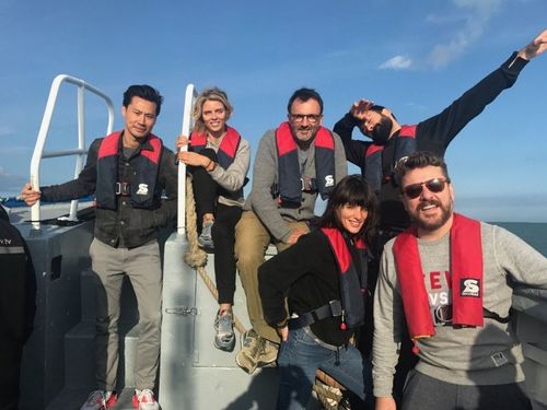 Direction Fort Boyard avec ma team du jour ! #BrunoDansTonSalon #FortBoyard