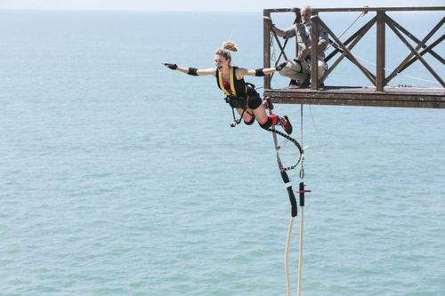 Magnifique saut pour Sandrine Corman